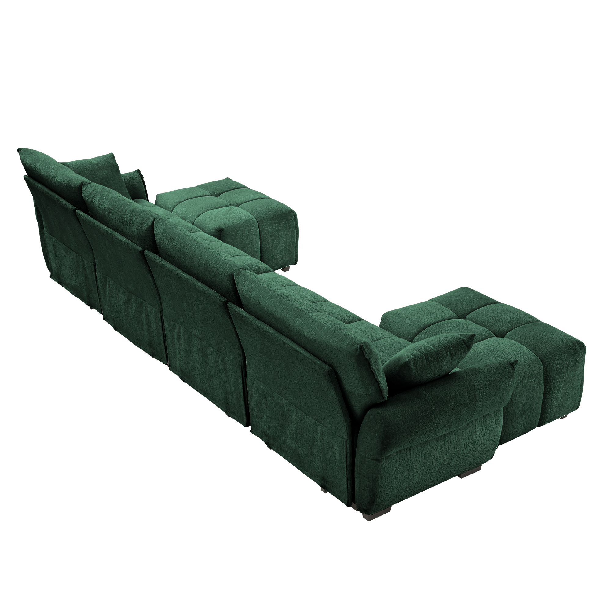 4-Seater Sofa Set with 2 Ottomans by HouseOfZazla