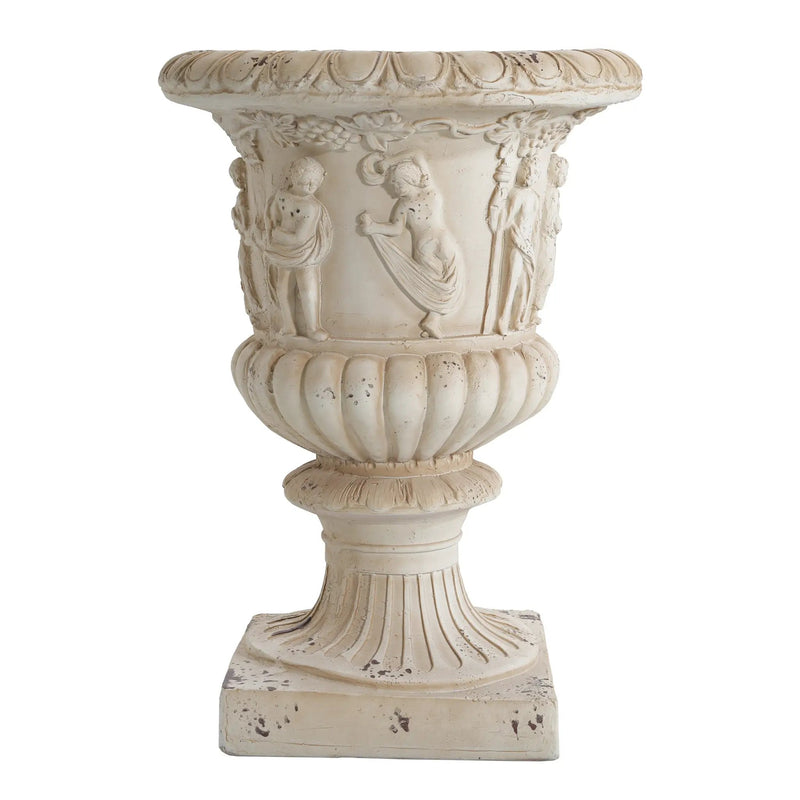 Garden Urn, Antique White, 27" H by HouseOfZazla