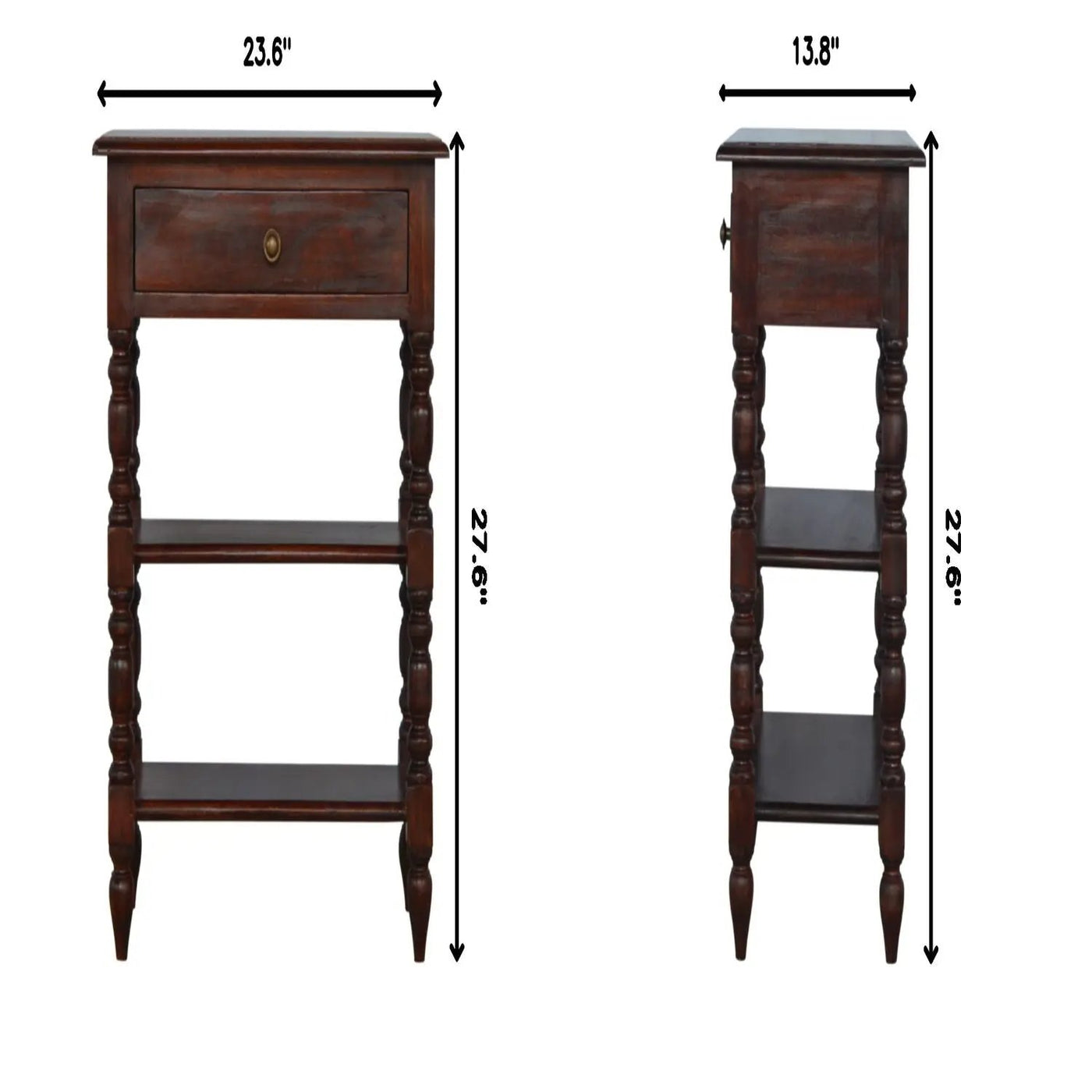 Turned Legs Side Table by Unique Piece Furniture