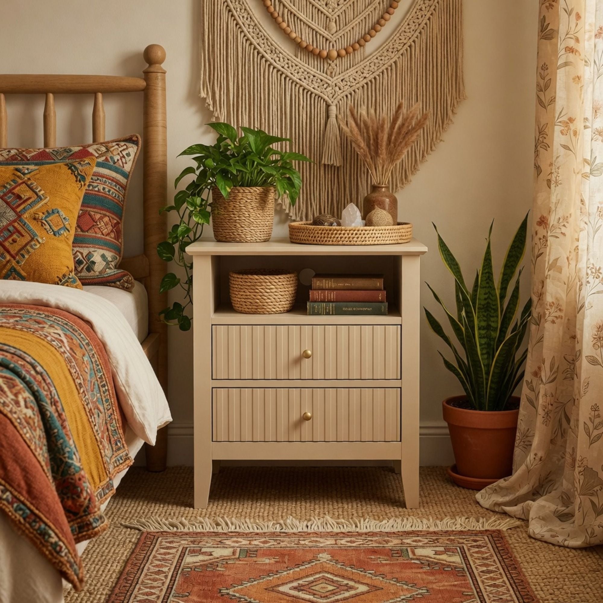 Fluted Nightstand With 2 Drawers by HouseOfZazla