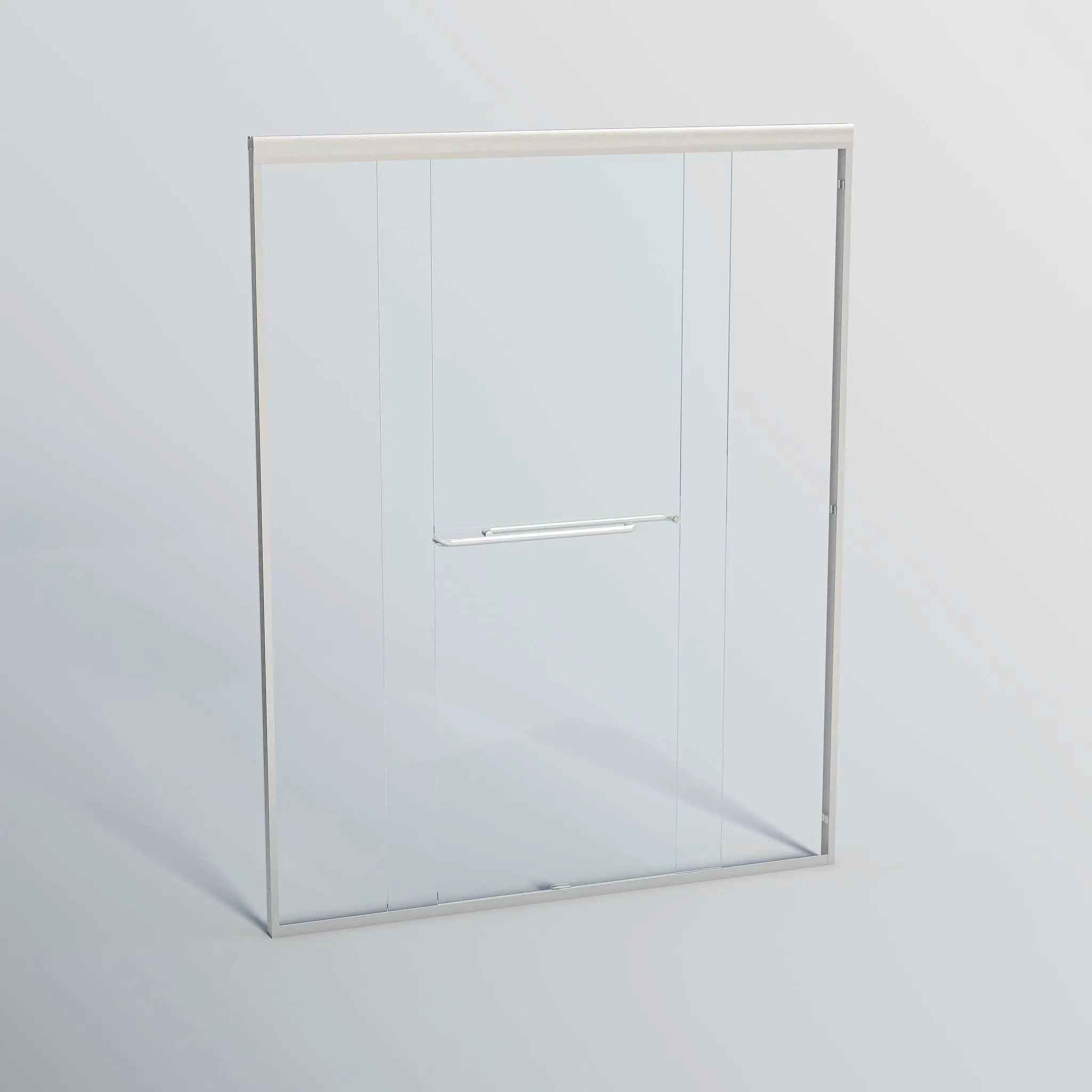 Double Sliding Shower Door, Semi-Frameless Bypass Bathroom Sliding Door With 1/4" (6 Mm) Tempered Glass For Walk-In Shower by HouseOfZazla