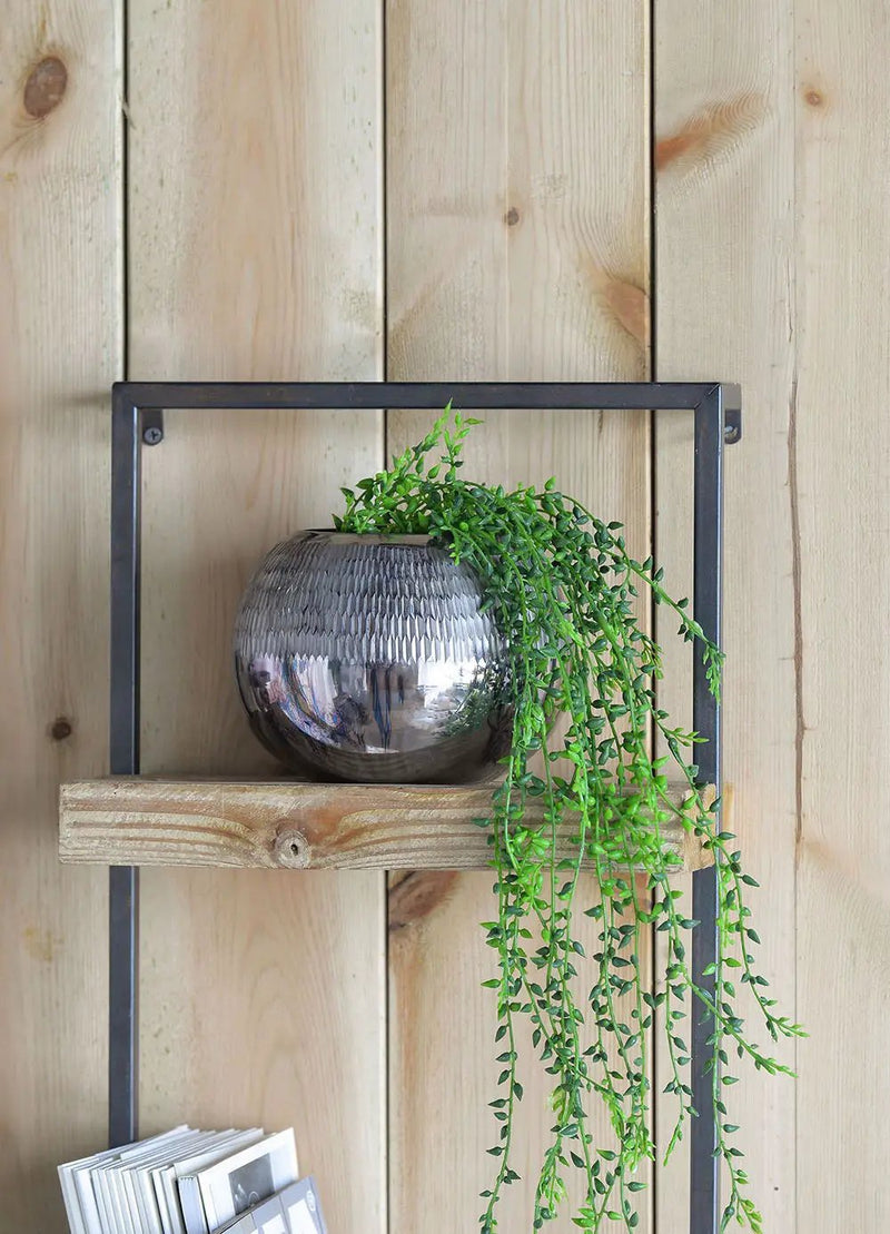 Wall Shelf With Two Shelves - Black Brown by Unique Piece Furniture
