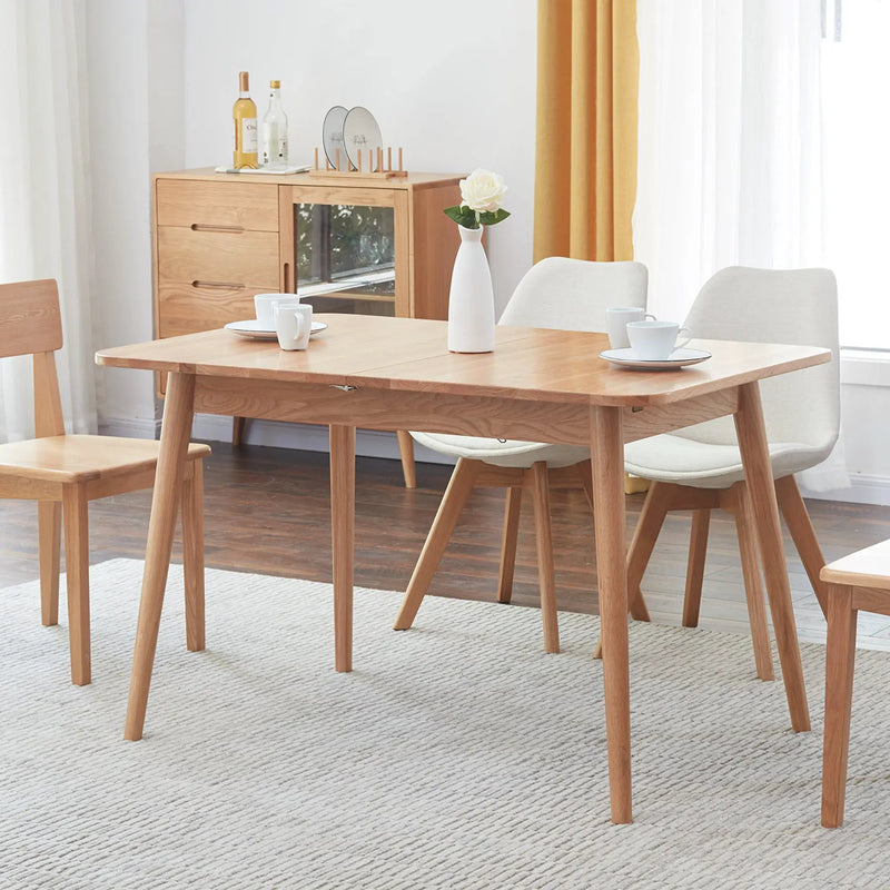 Natural Solid Oak Round Corner Dining Table by BLAKHOM
