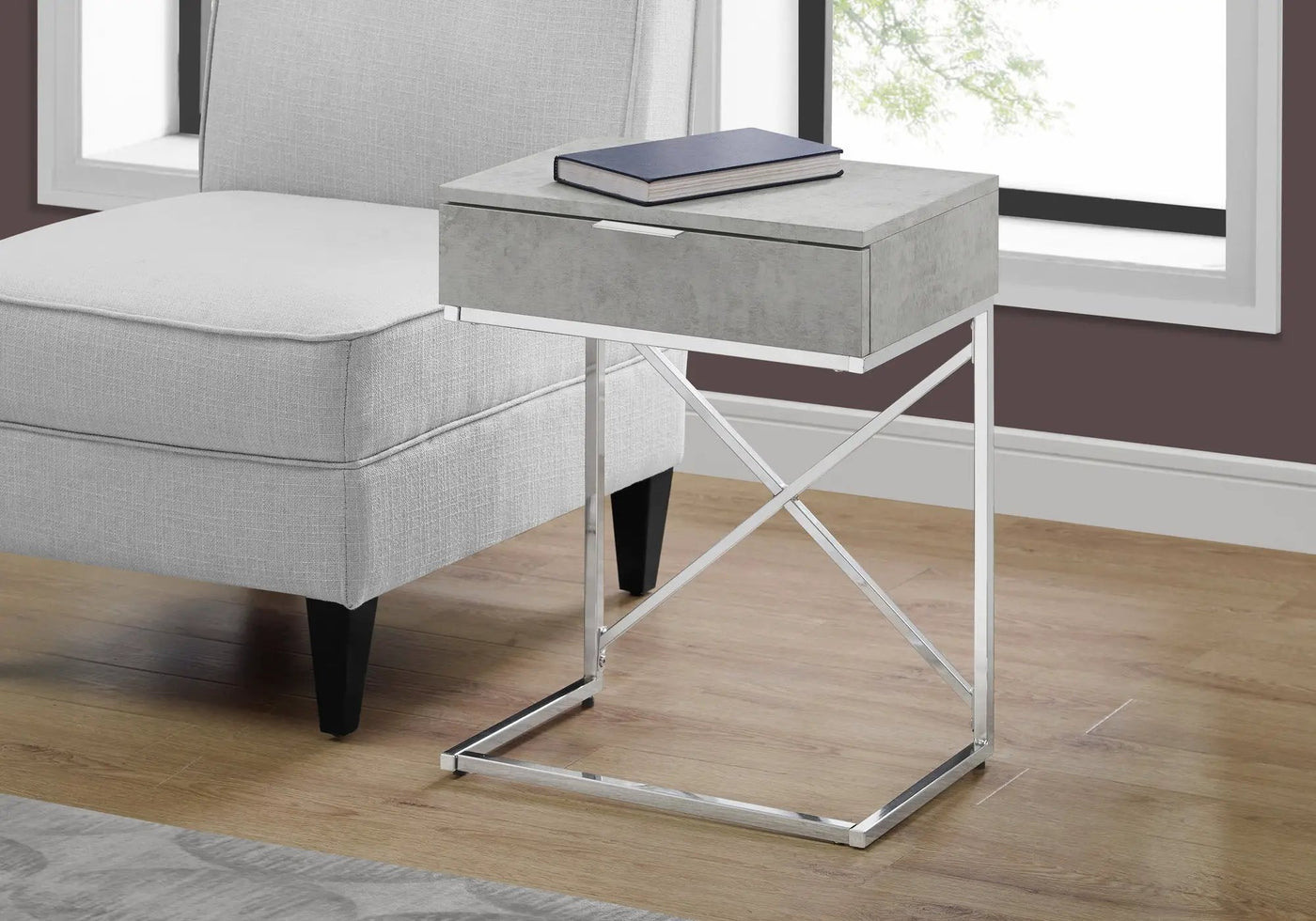 Accent Side Table, Storage Drawer, Spacious Tabletop, Contemporary & Modern by Unique Piece Furniture