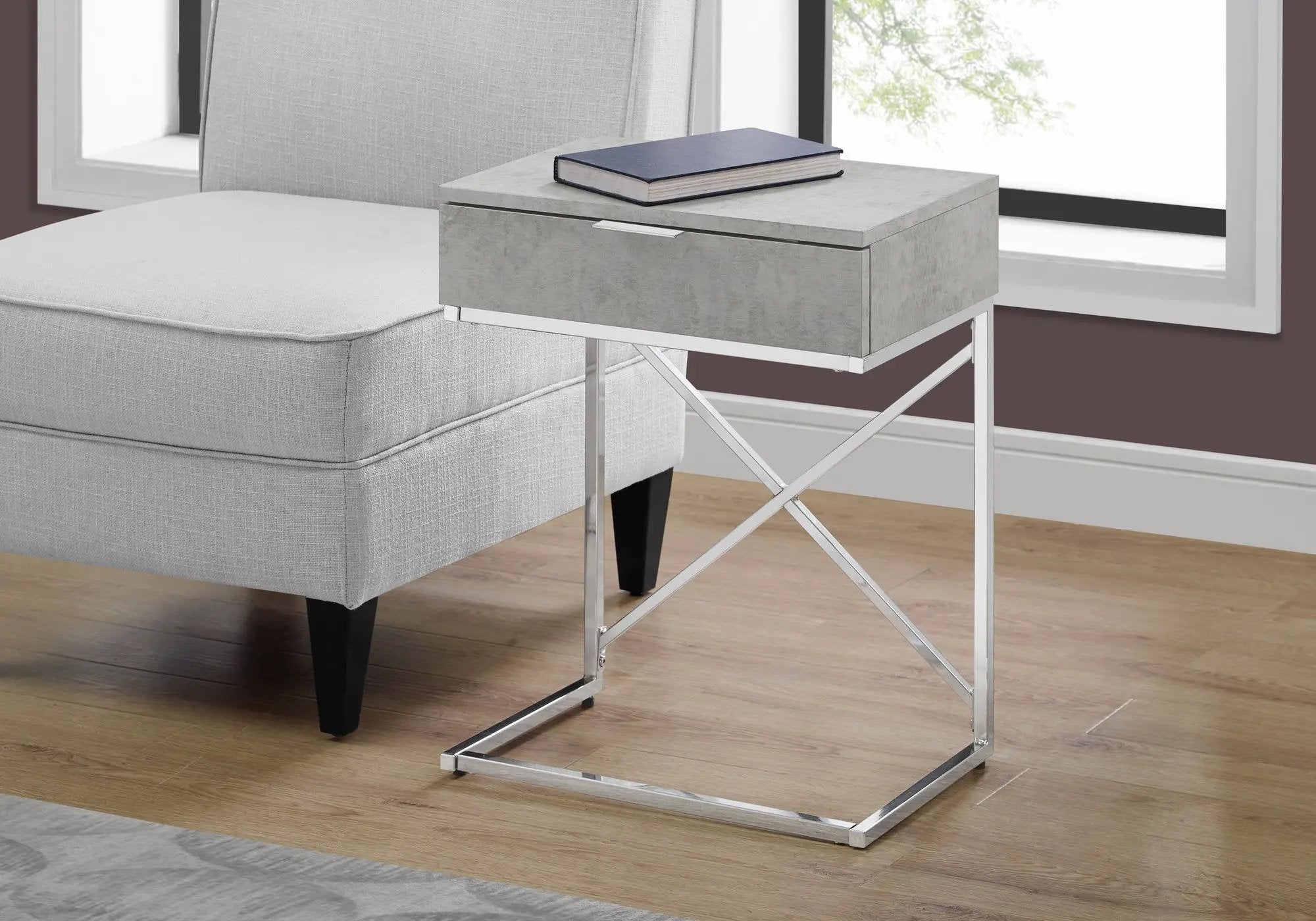 Accent Side Table, Storage Drawer, Spacious Tabletop, Contemporary & Modern by Unique Piece Furniture