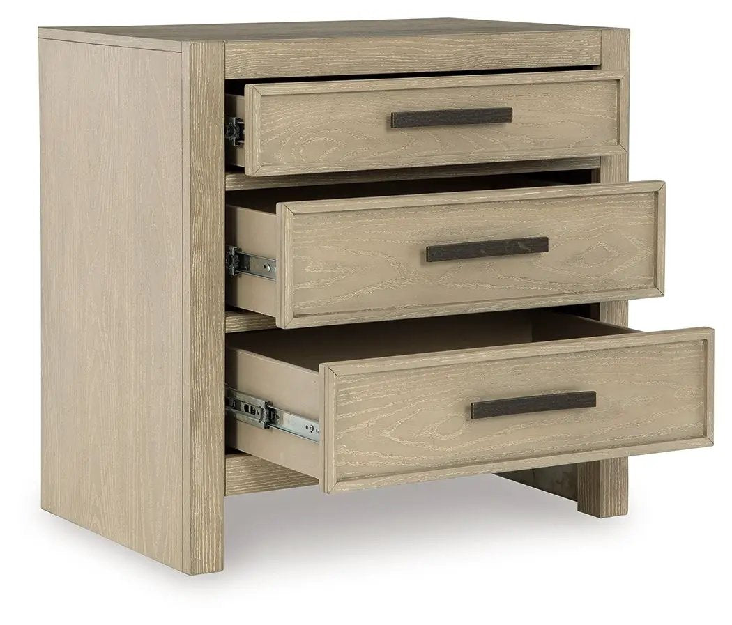 Calmoro - Three Drawer Night Stand - Gray by Unique Piece Furniture