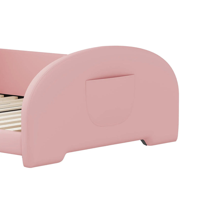 Upholstered Rabbit-Shape Princess Bed With Headboard And Footboard by HouseOfZazla