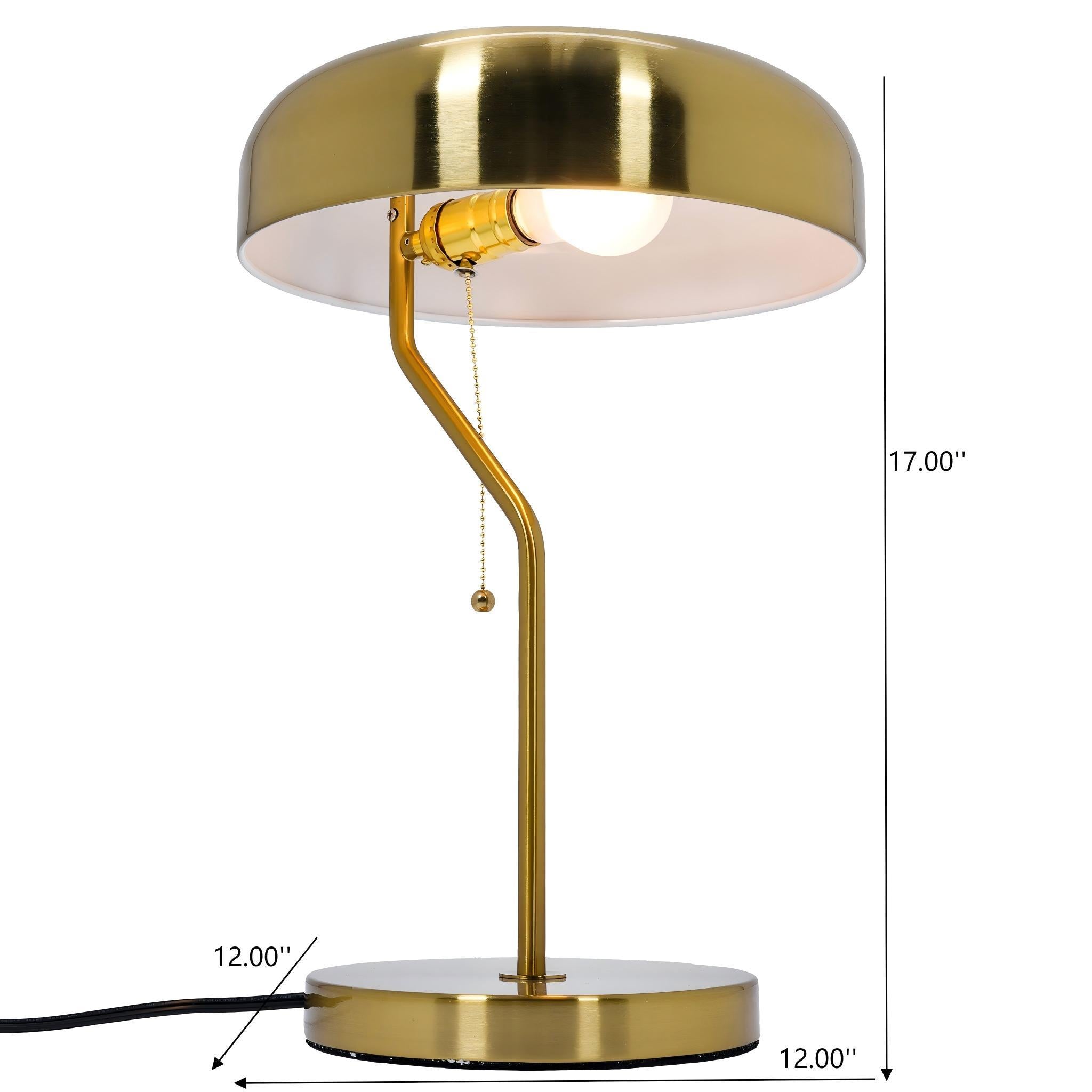 Bedside Nightstand Table Lamp - Gold by HouseOfZazla