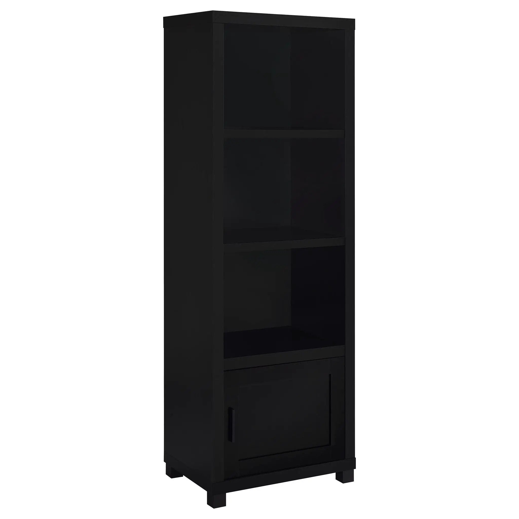Jupiter 3-shelf Engineered Wood Media Tower Black by Unique Piece Furniture