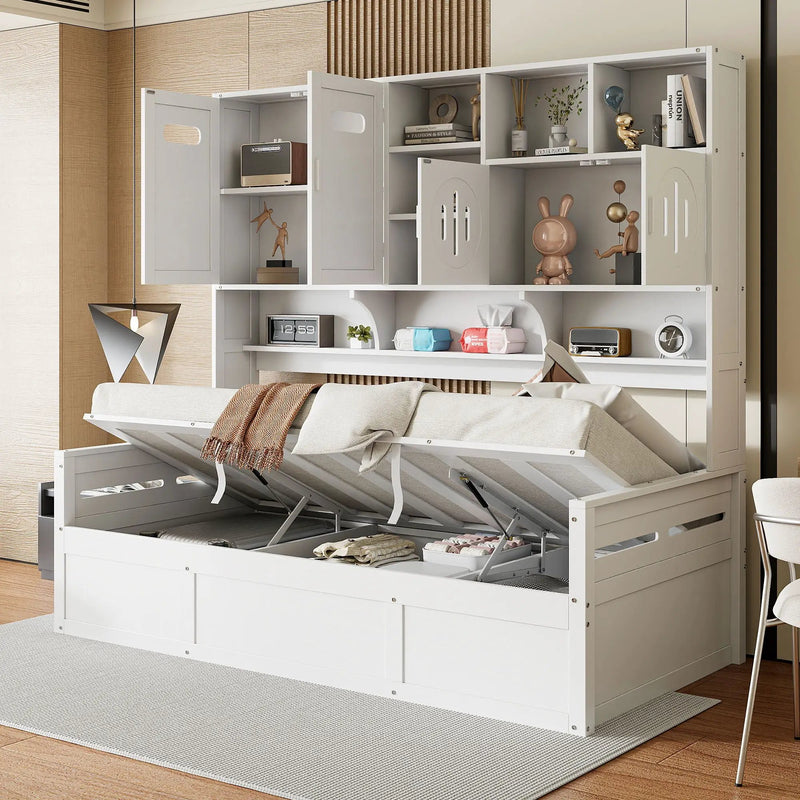 Daybed With All-In-One Cabinet And Shelf by HouseOfZazla
