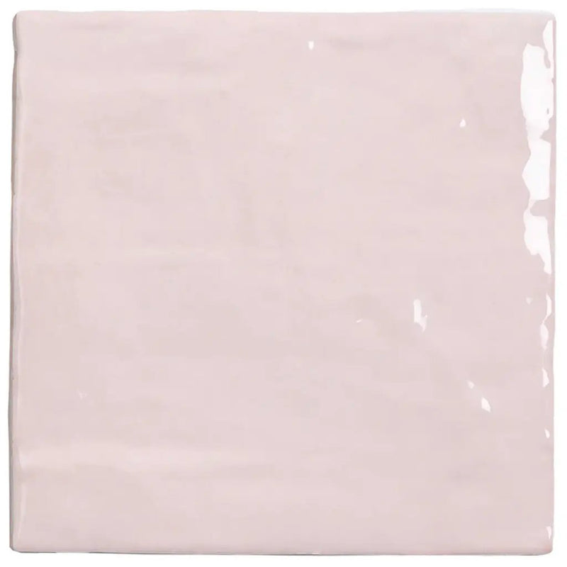 Chateau Soft Pink 5x5 Glossy Ceramic Square Tile (57 pack, 10.76 sq ft/case) by Apollo Tile