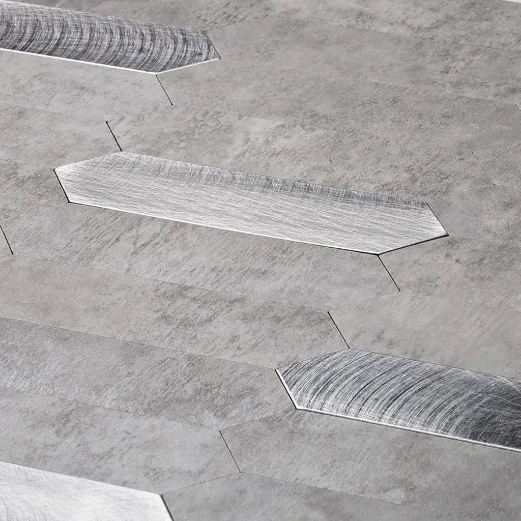 Gray 12x12 Honed Brick PVC Peel & Stick Tile (10 pack, 10 sq ft/case) by Apollo Tile