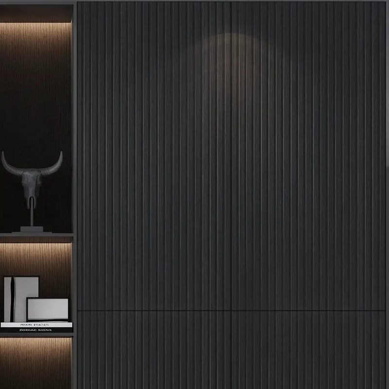 Charcoal Black 24x48 Matte Porcelain Large Format Tile (2 pack, 15.5 sq ft/case) by Apollo Tile