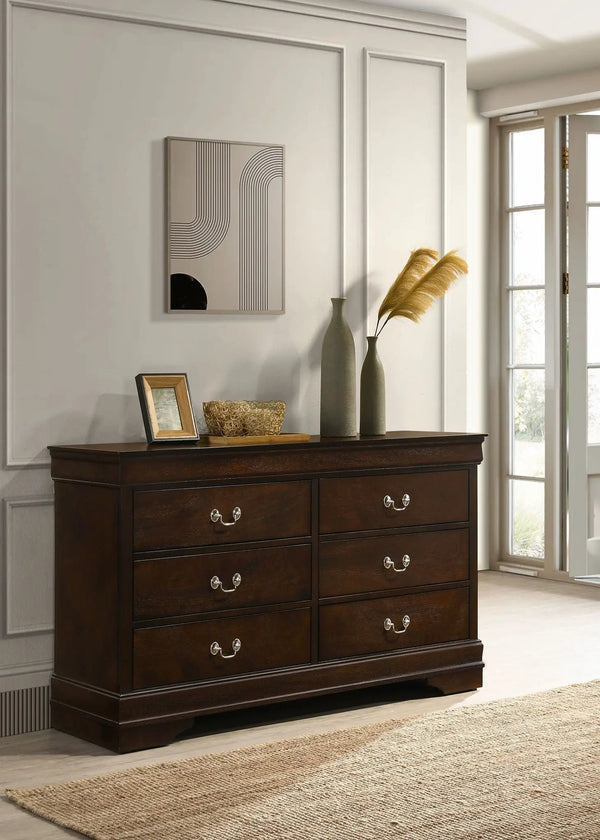 Louis Philippe 6-drawer Dresser Cappuccino, photo 2 of 7