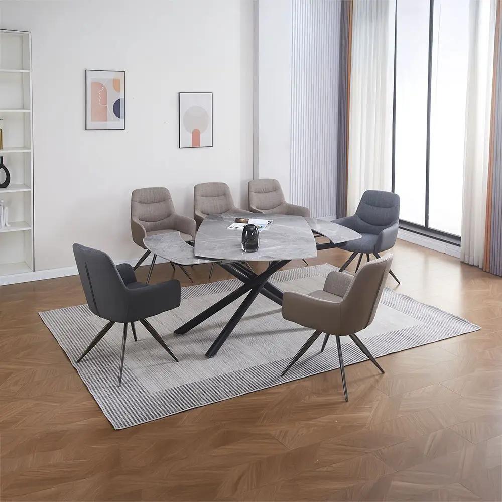 Hester - Arm Chair (Set of 2) - Gray Fabric by Unique Piece Furniture