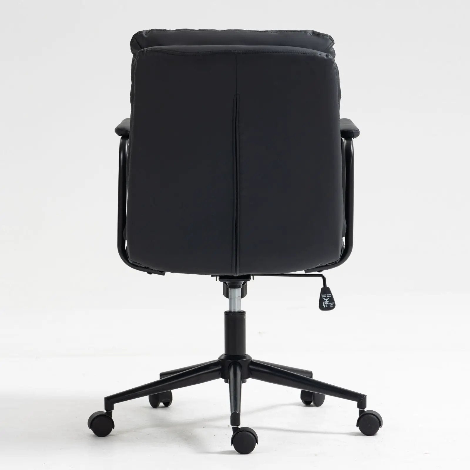 Office Chair, Mid Back Home Office Desk Task Chair With Wheels And Arms Ergonomic Computer Rolling Swivel Chair With Padded Armrest by Unique Piece Furniture
