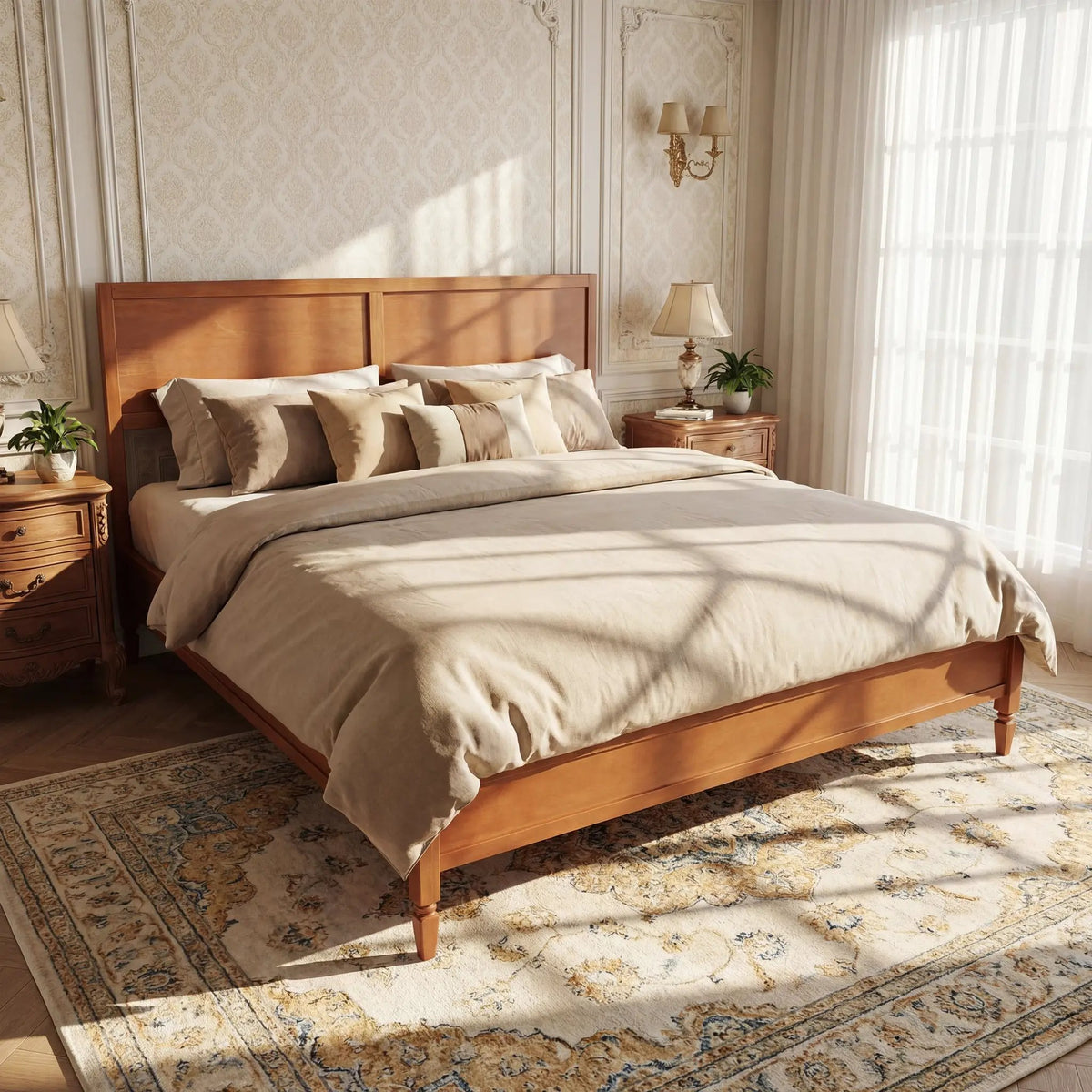 King Size Wood Platform Bed Frame by HouseOfZazla