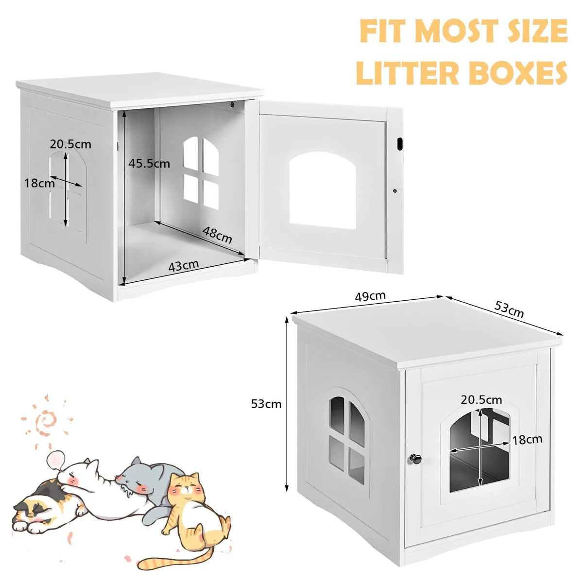 Side Table Nightstand Decorative Cat House, photo 9 of 16