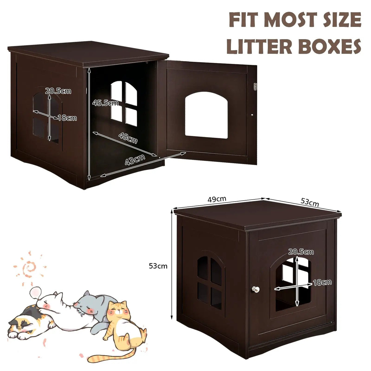 Side Table Nightstand Decorative Cat House, photo 10 of 16