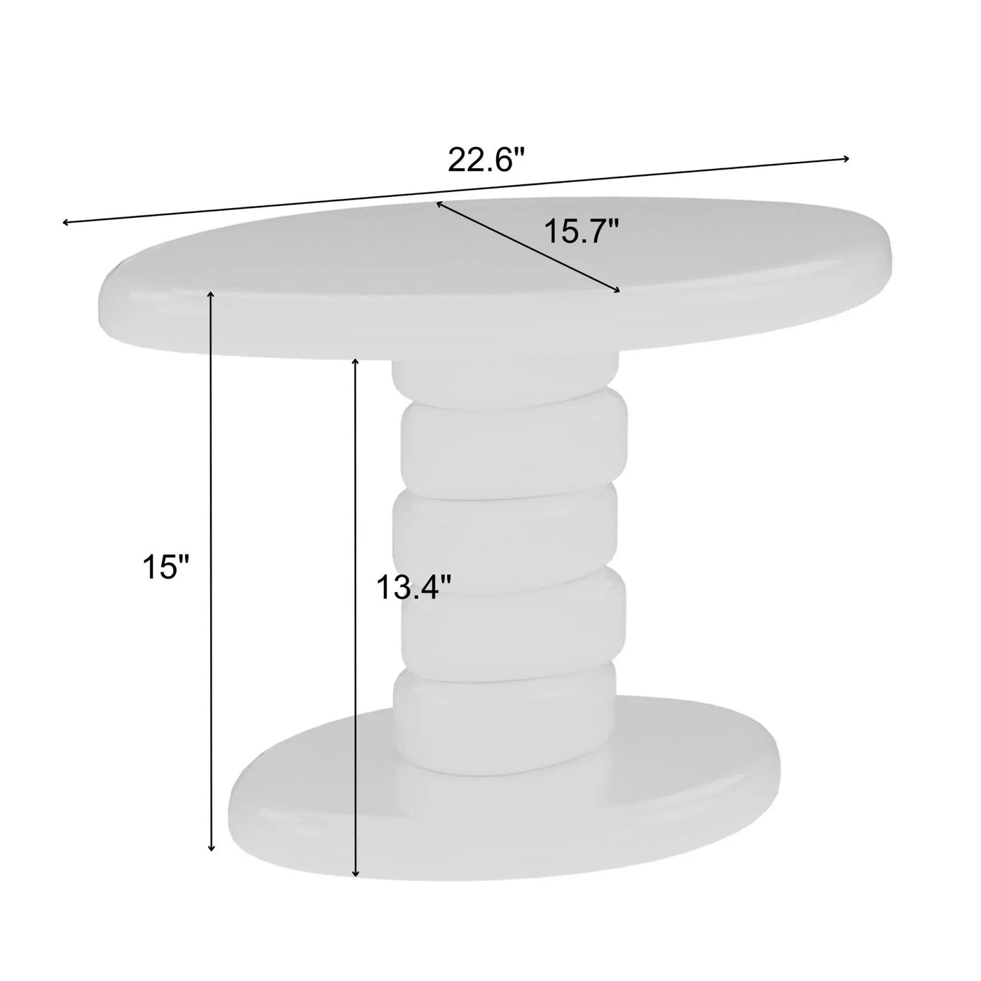 Stacked Cobblestone End Table by HouseOfZazla