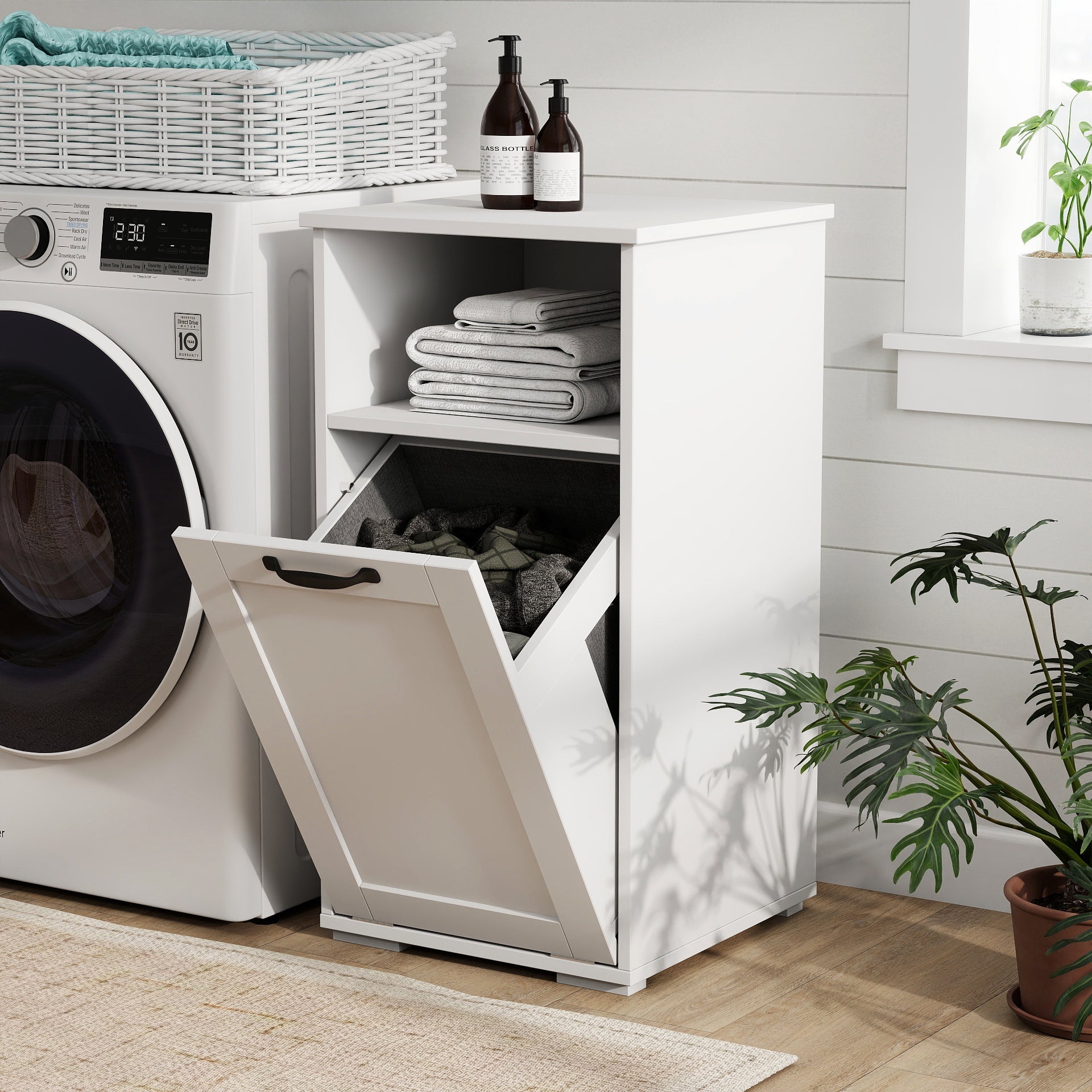 Laundry Cabinet with 1 Removable Liner Bag by HouseOfZazla