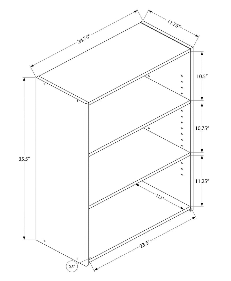 Bookshelf, Bookcase, 4 Tier, For Office, Transitional by Unique Piece Furniture
