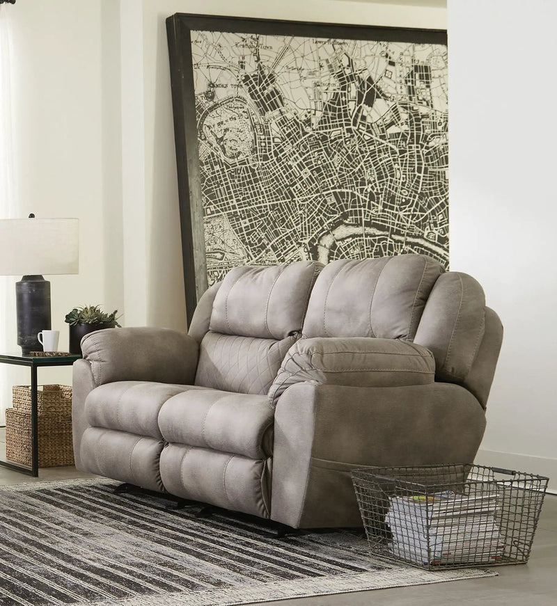 Flynn - Power Lay Flat Rocking Loveseat With Power Adjustable Headrest & Lumbar And Dual Heat & Massage - Fig by Unique Piece Furniture