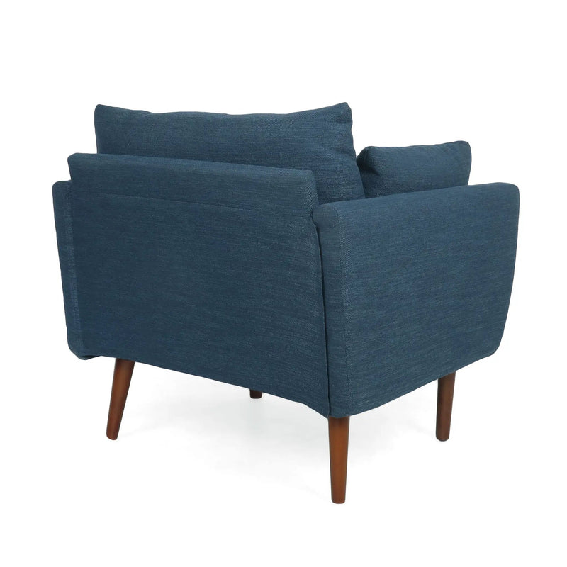 Luminate Upholstered Fabric Club Chair with Tapered Legs and 2 Accent Pillows by HouseOfZazla