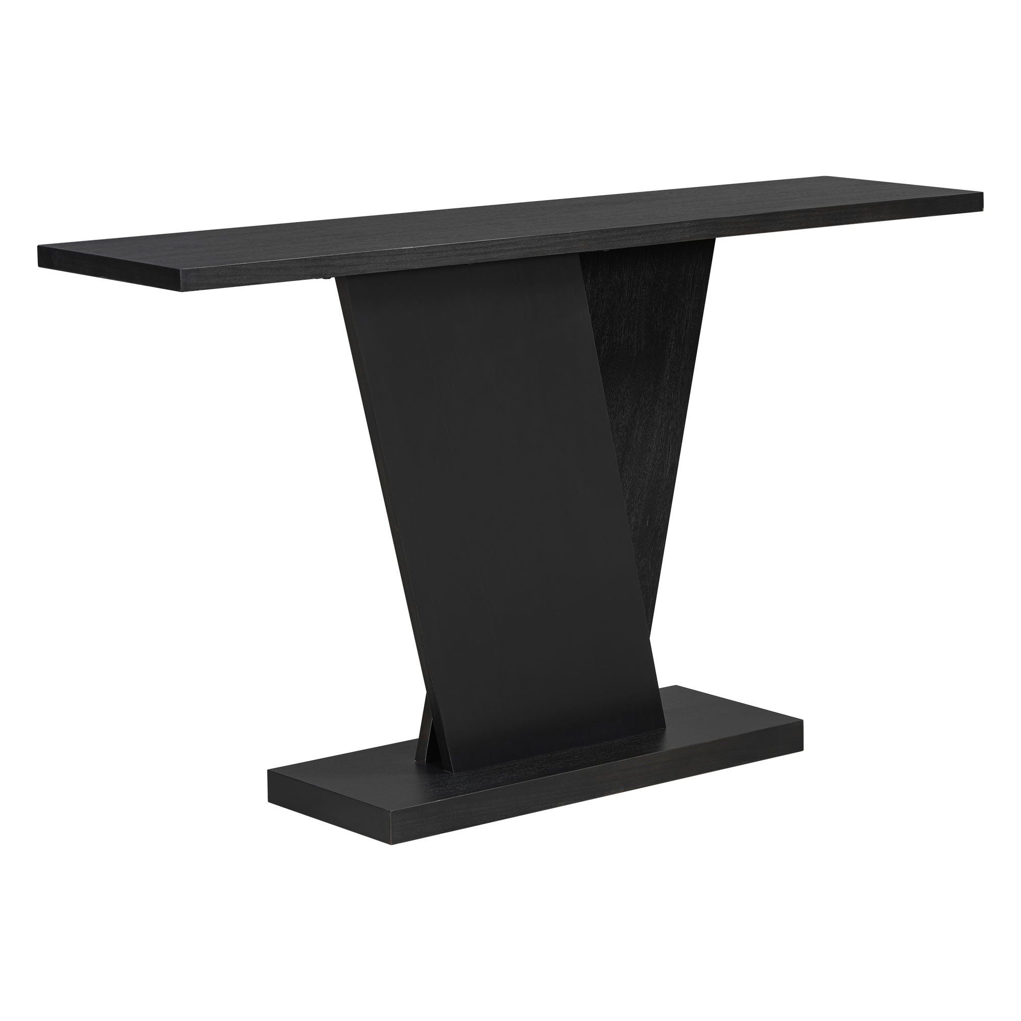 Console Table With V Shape Base, Sculptural Entryway Accent by HouseOfZazla