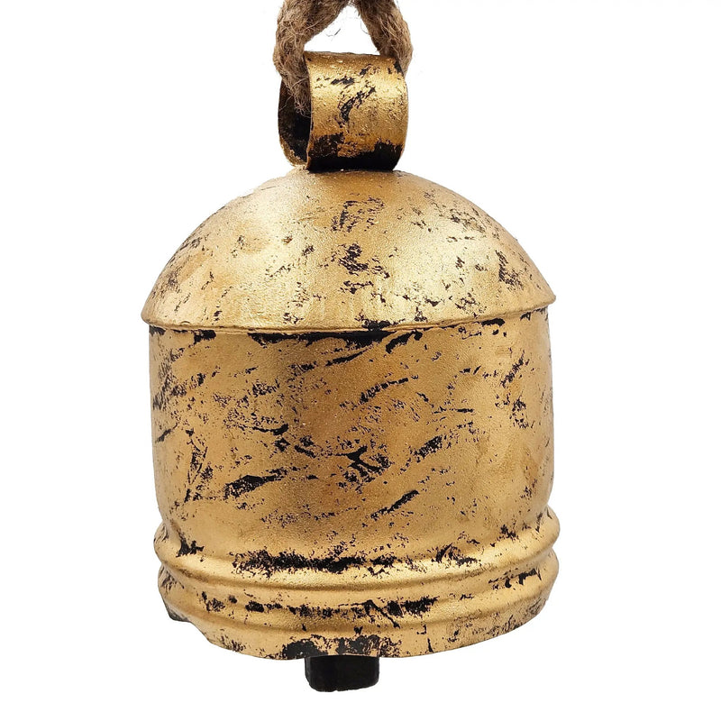 D5.5x7.5" Iron Hanging Bell - Set of 4 Decorative Ornaments by HouseOfZazla