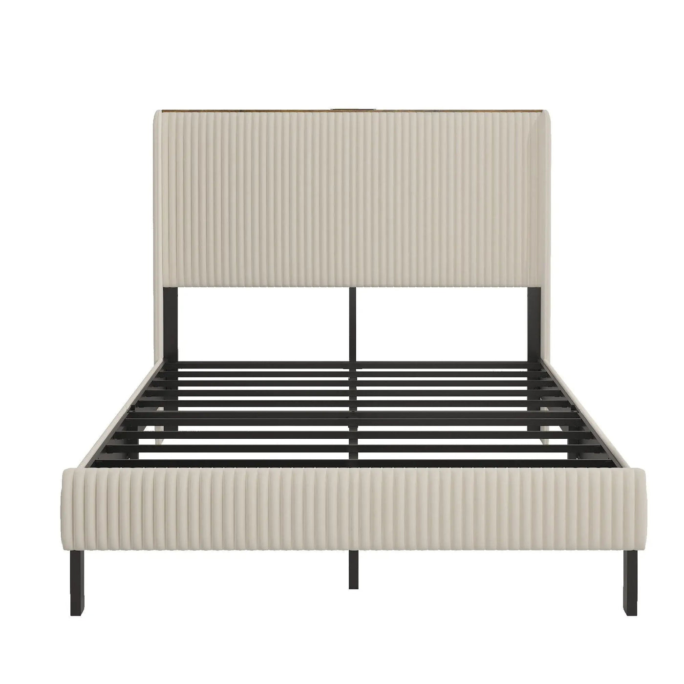 Platform Bed With Metal Frame And Charging Station by Unique Piece Furniture