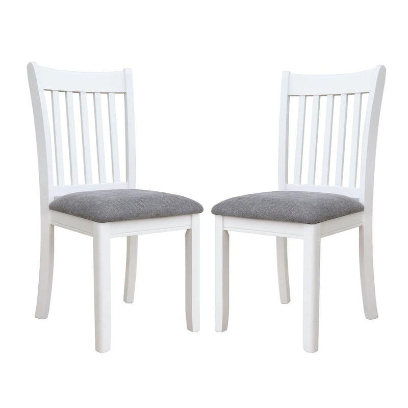 Modern Dining Chair, Wooden Back, Cushion Seats (Set of 2) by HouseOfZazla