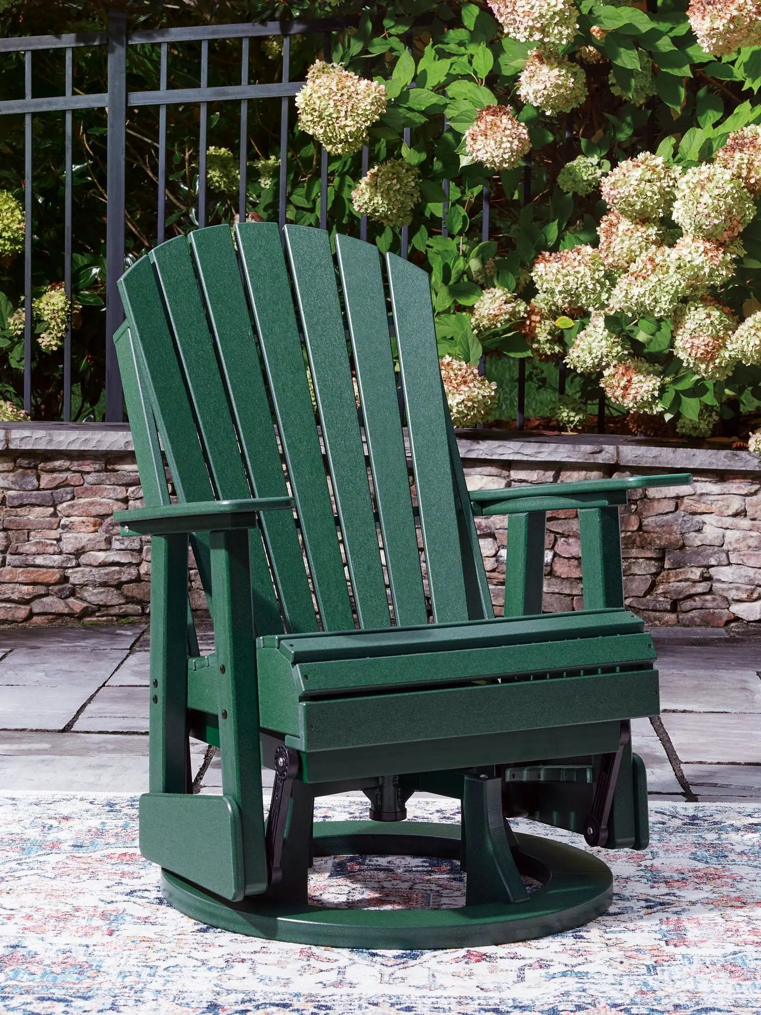 Shell Beach - Swivel Glider Chair - Green by Unique Piece Furniture