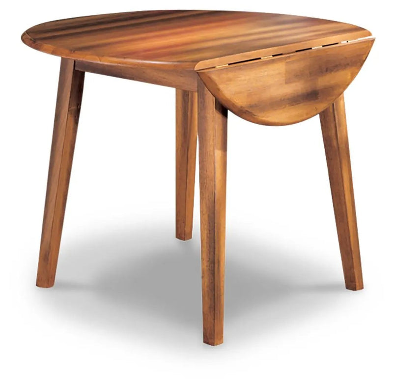 Berringer - Round DRM Drop Leaf Table - Rustic Brown by Unique Piece Furniture