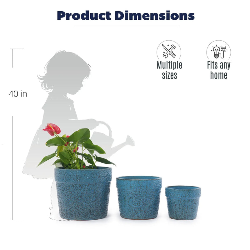 Handmade Ceramic Planter Set of 3 by HouseOfZazla