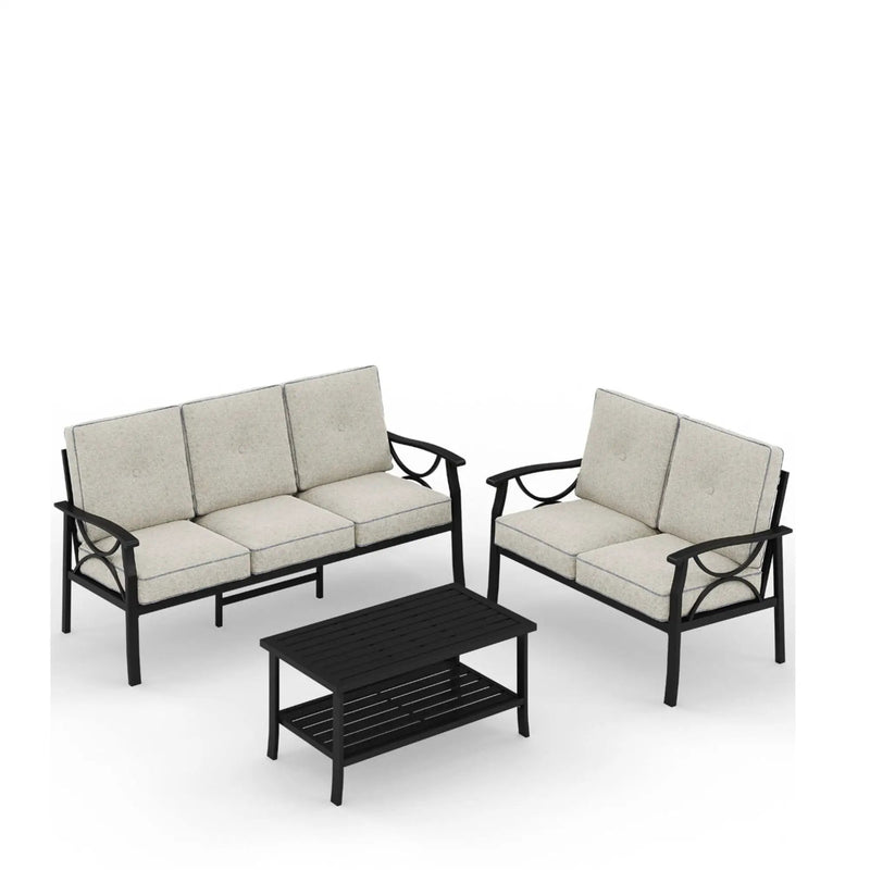 Patio Furniture Set & Coffee Table And Cushions For Backyard by HouseOfZazla