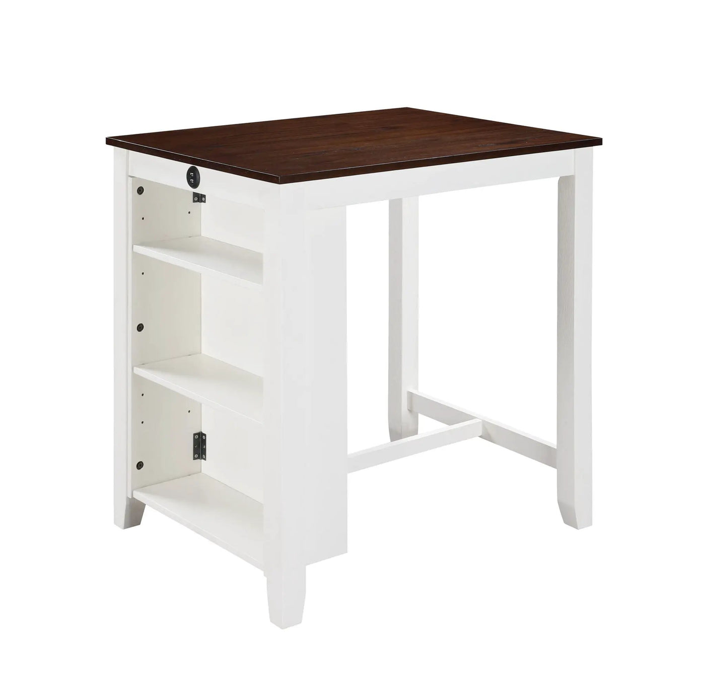 Graham - 3 Piece Small Space Counter Height Dining Table With Shelves And 2 Chairs (Set of 3) by HouseOfZazla