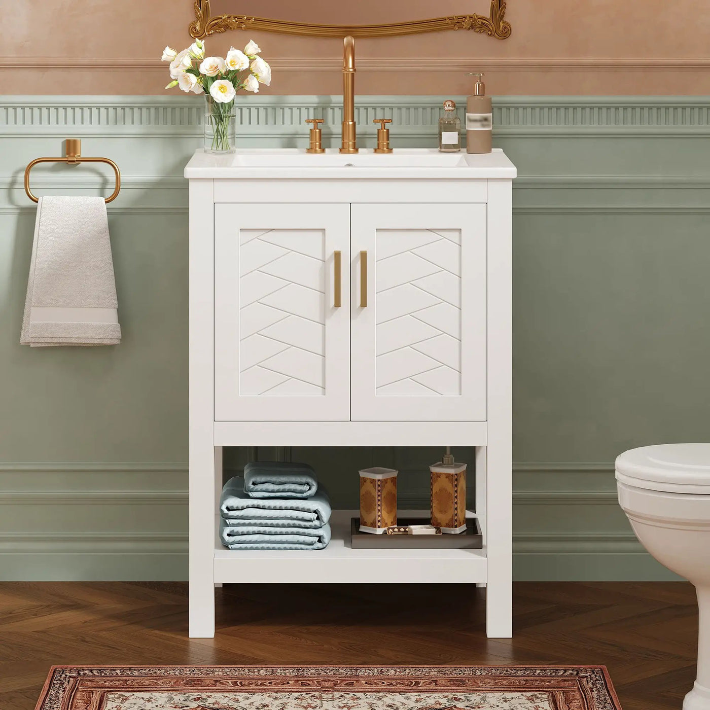 Modern Bathroom Vanity With Elegant Twill Design by HouseOfZazla