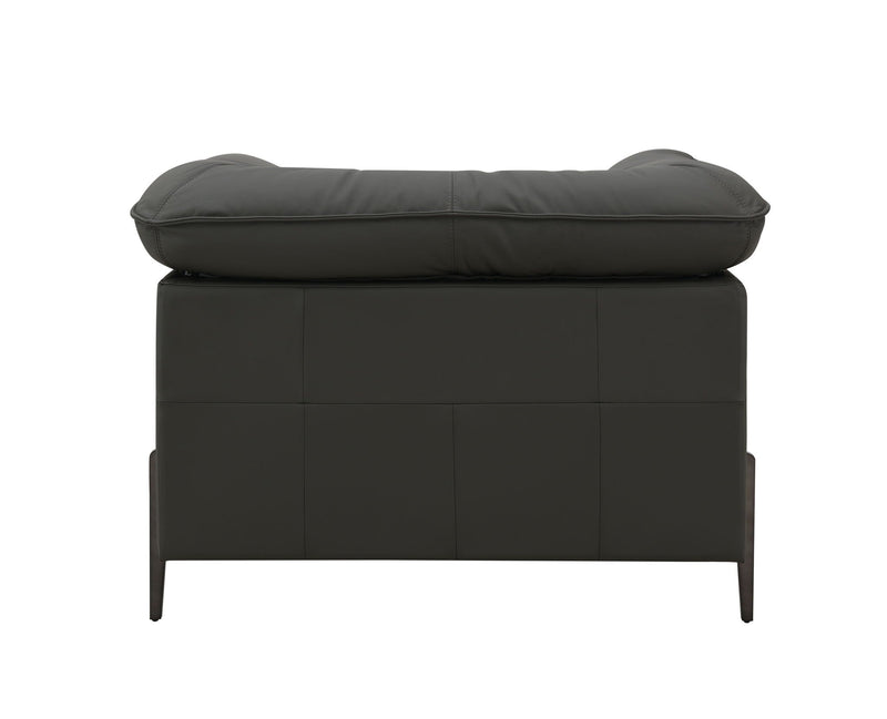 Tadi - Top Grain Leather Chair - Black by HouseOfZazla