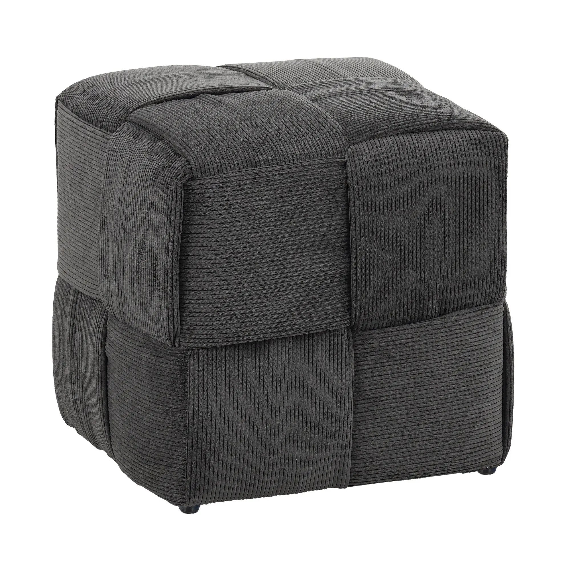 Square Ottoman Foot Rest With Woven Design by HouseOfZazla