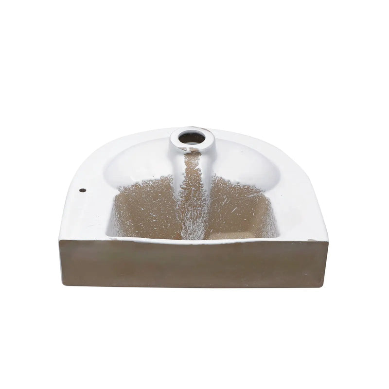 Wall Mounted Bathroom Sink With Towel Bar And Faucet - White / Black by HouseOfZazla