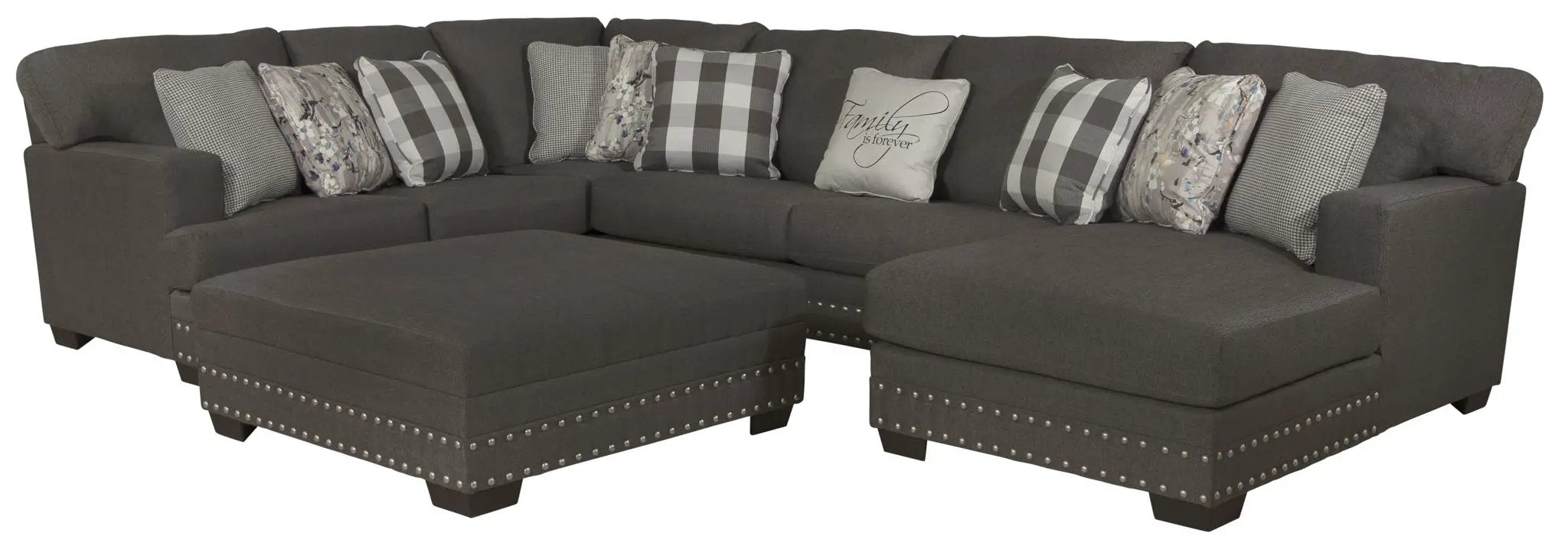 Crawford - Sectional With Cocktail Ottoman by Unique Piece Furniture
