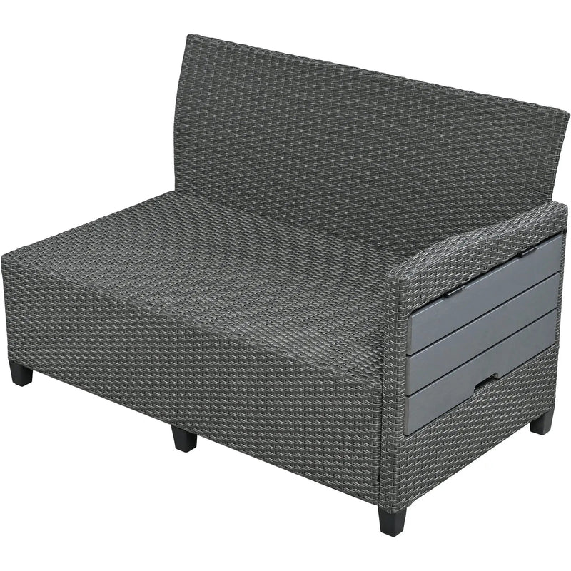 Tomax 5-Piece Outdoor Patio Rattan Sofa Set by HouseOfZazla