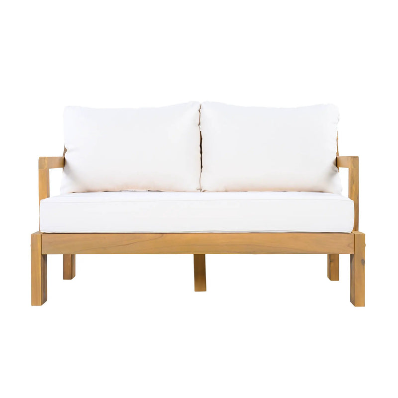 Outdoor 2-Piece Acacia Wood Patio Chat Set by HouseOfZazla