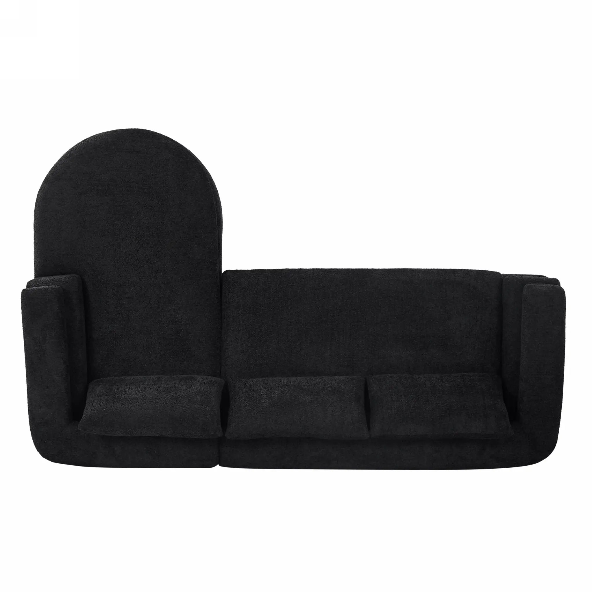 106" L-Shape Sectional Sofas (Black) by HouseOfZazla