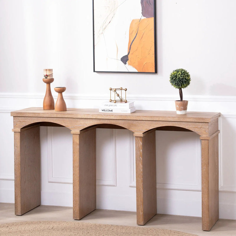 Archway Console Table - Antique Natural / Light Natural / Natural by Unique Piece Furniture