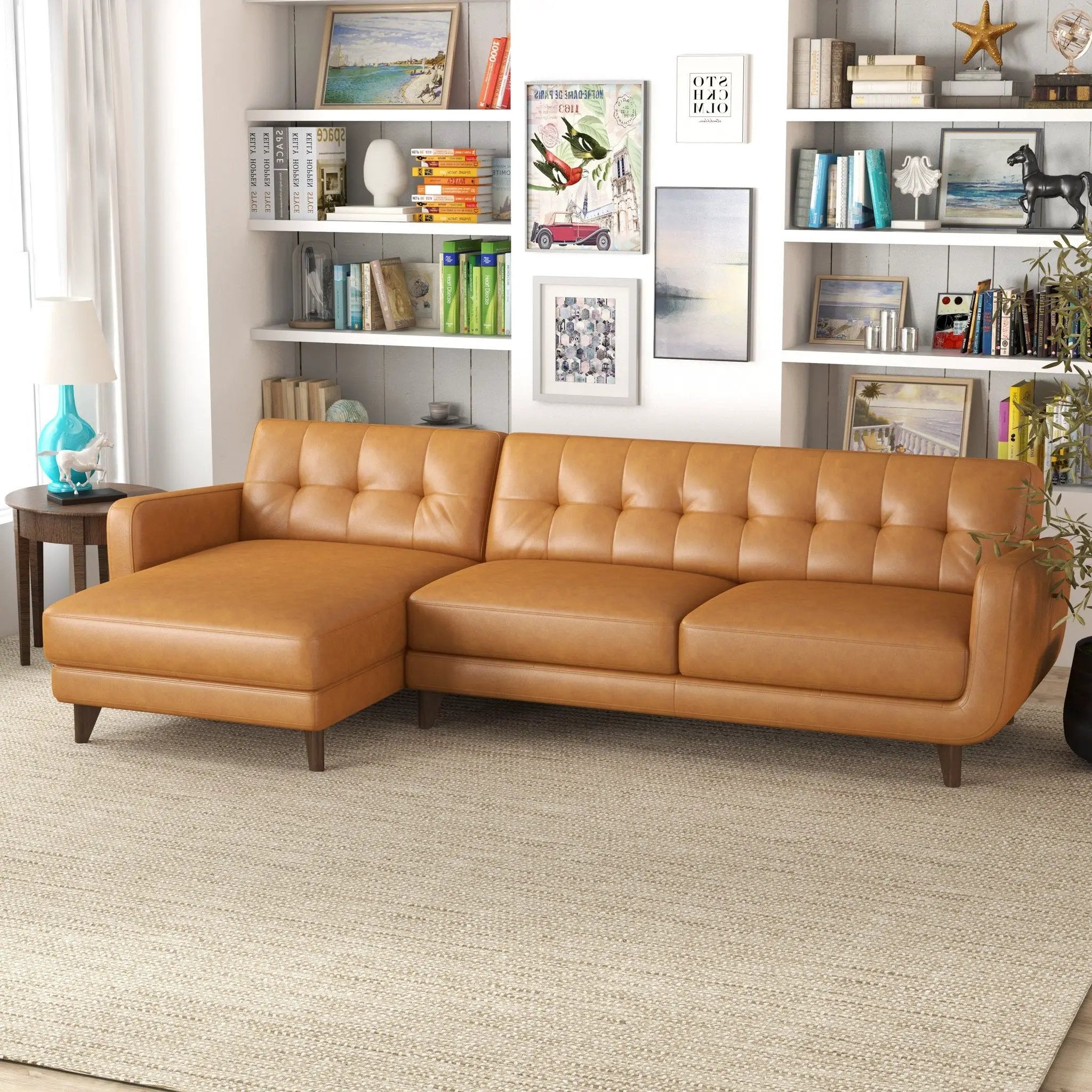 Allison - Mid-Century Modern Sectional Sofa Chaise by HouseOfZazla