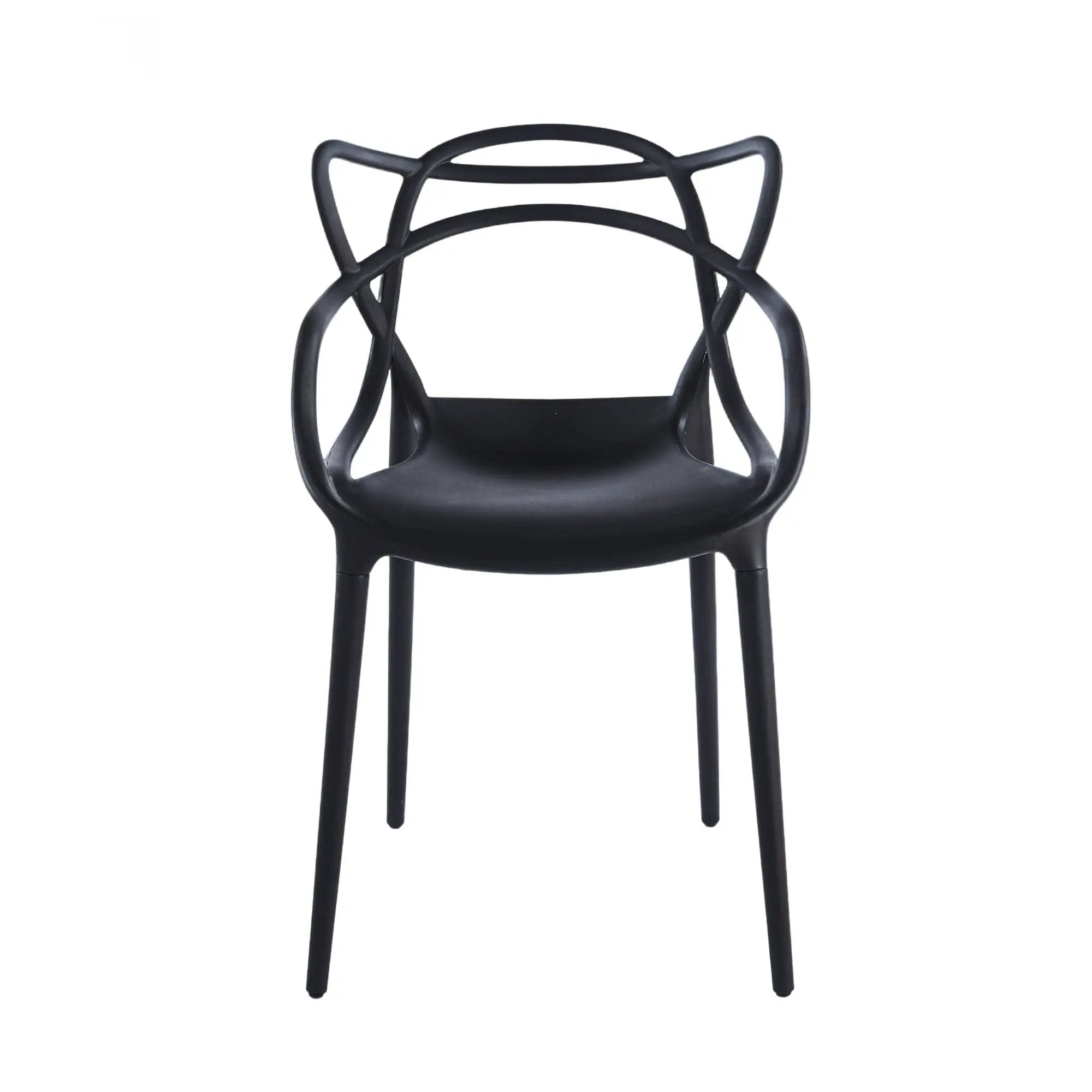 Dining Chair (Set of 4) - Black - Plastic by Unique Piece Furniture