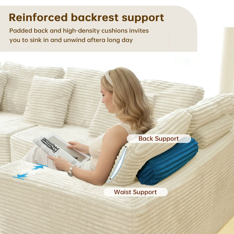 Modular U Shaped Sectional Sofa With Reversible Design by HouseOfZazla