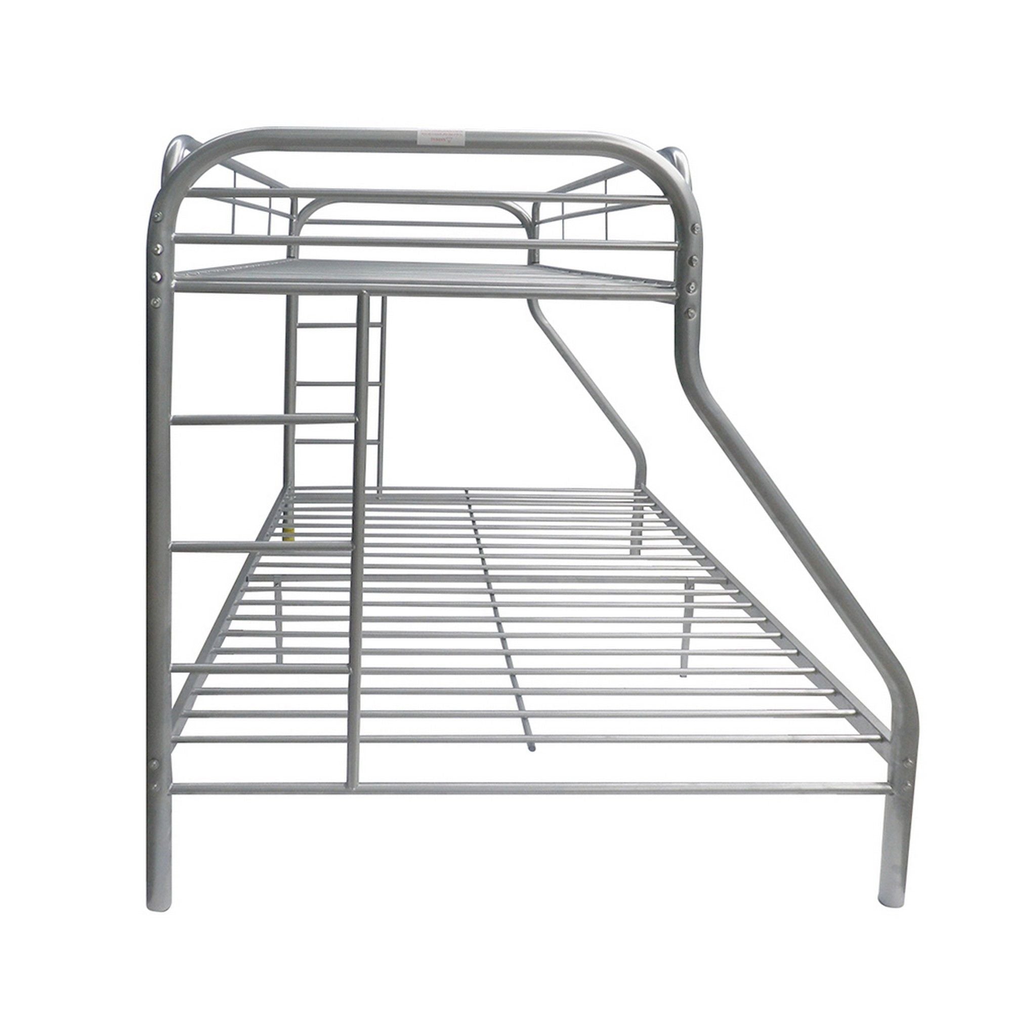 Tritan - Twin / Full Bunk Bed - Silver by HouseOfZazla